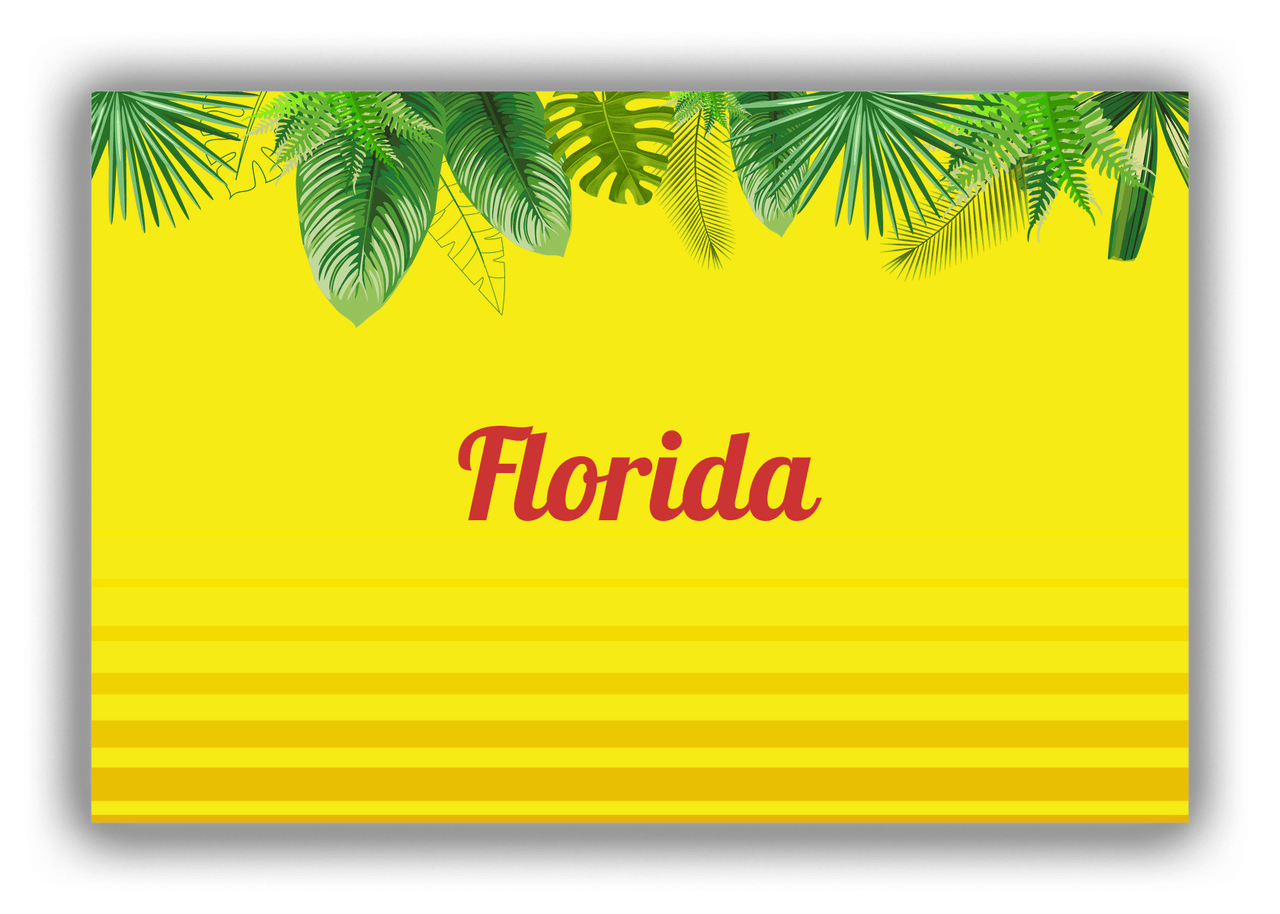 Personalized Palm Fronds Canvas Wrap & Photo Print - Ombre Gradient - Front View
