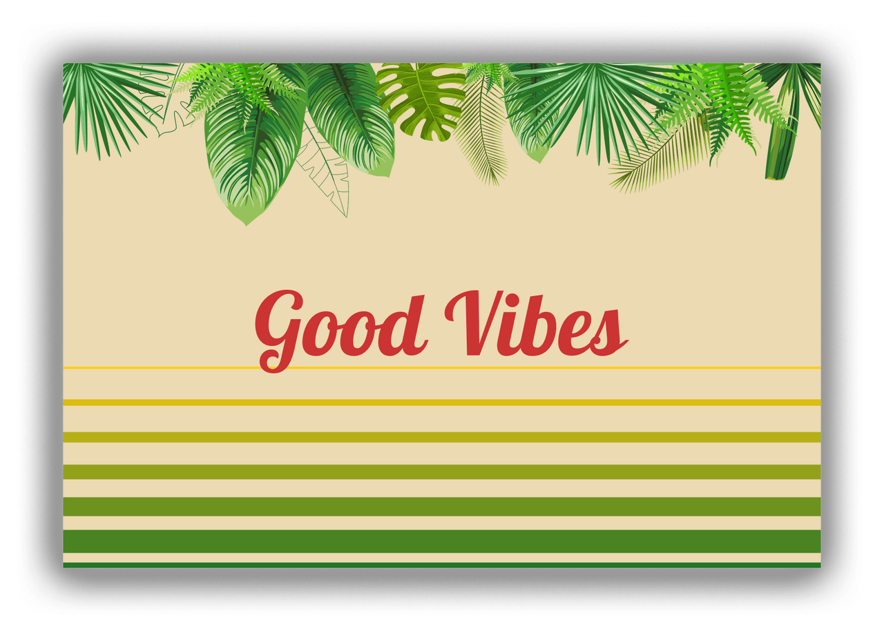 Personalized Palm Fronds Canvas Wrap & Photo Print - Ombre Gradient - Front View