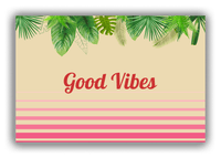 Thumbnail for Personalized Palm Fronds Canvas Wrap & Photo Print - Ombre Gradient - Front View