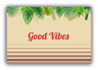 Thumbnail for Personalized Palm Fronds Canvas Wrap & Photo Print - Ombre Gradient - Front View