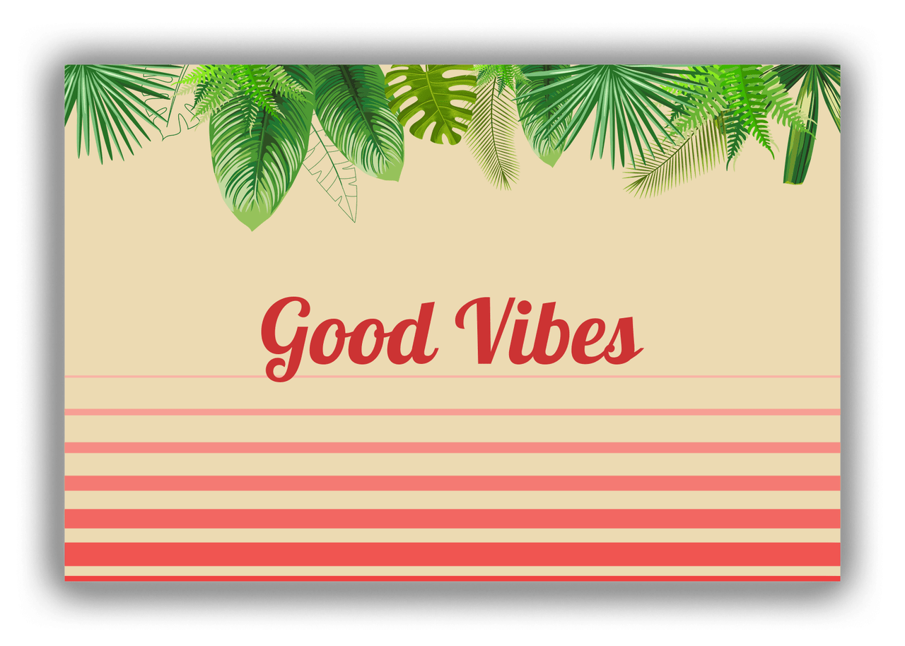Personalized Palm Fronds Canvas Wrap & Photo Print - Ombre Gradient - Front View