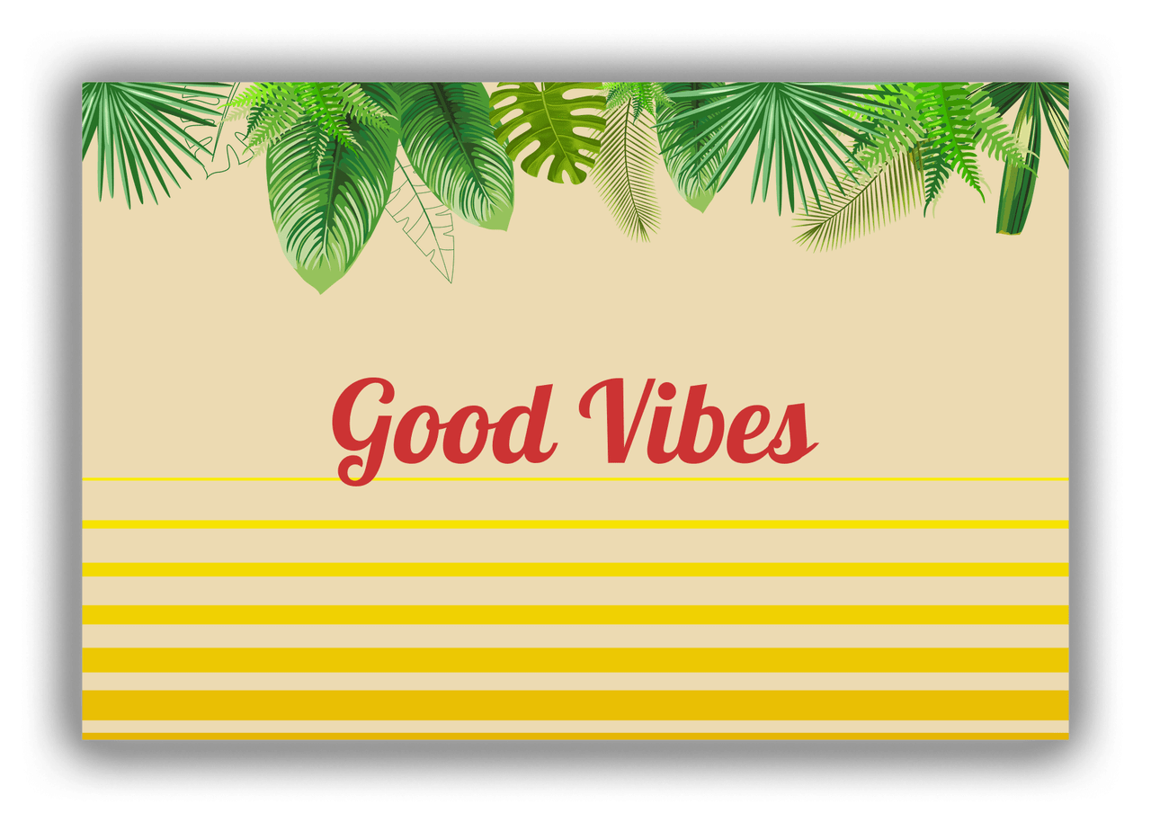 Personalized Palm Fronds Canvas Wrap & Photo Print - Ombre Gradient - Front View
