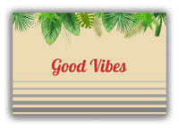Thumbnail for Personalized Palm Fronds Canvas Wrap & Photo Print - Ombre Gradient - Front View