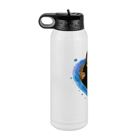 Thumbnail for Personalized Photo Water Bottle with Heart Design - Pop-Up Effect Picture, 30 oz Vacuum Insulated Stainless Steel Thermos, Double Walled Reusable Hydration Bottles for Travel, Gym, School, Office - Left View