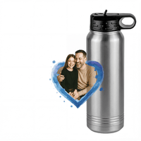 Thumbnail for Personalized Photo Water Bottle with Heart Design - Pop-Up Effect Picture, 30 oz Vacuum Insulated Stainless Steel Thermos, Double Walled Reusable Hydration Bottles for Travel, Gym, School, Office - Design View