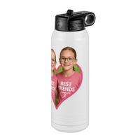 Thumbnail for Personalized Photo Water Bottle with Heart Design - Pop-Up Effect Picture, 30 oz Vacuum Insulated Stainless Steel Thermos, Double Walled Reusable Hydration Bottles for Travel, Gym, School, Office - Front Right View