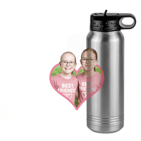 Thumbnail for Personalized Photo Water Bottle with Heart Design - Pop-Up Effect Picture, 30 oz Vacuum Insulated Stainless Steel Thermos, Double Walled Reusable Hydration Bottles for Travel, Gym, School, Office - Design View