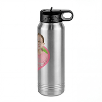 Thumbnail for Personalized Photo Water Bottle with Heart Design - Pop-Up Effect Picture, 30 oz Vacuum Insulated Stainless Steel Thermos, Double Walled Reusable Hydration Bottles for Travel, Gym, School, Office - Right View