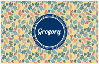 Thumbnail for Personalized Pineapple Placemat VII - Island Time - Circle Nameplate -  View