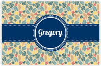 Thumbnail for Personalized Pineapple Placemat VII - Island Time - Circle Ribbon Nameplate -  View