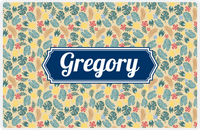 Thumbnail for Personalized Pineapple Placemat VII - Island Time - Decorative Rectangle Nameplate -  View