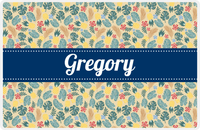 Thumbnail for Personalized Pineapple Placemat VII - Island Time - Ribbon Nameplate -  View