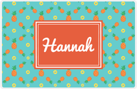 Thumbnail for Personalized Pineapple Placemat II - Pineapple Slice - Rectangle Nameplate -  View