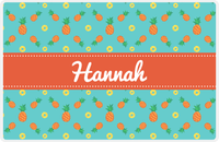 Thumbnail for Personalized Pineapple Placemat II - Pineapple Slice - Ribbon Nameplate -  View