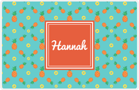 Thumbnail for Personalized Pineapple Placemat II - Pineapple Slice - Square Nameplate -  View
