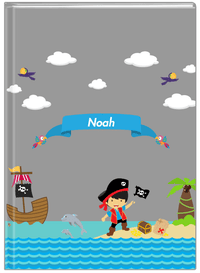 Thumbnail for Personalized Pirate Journal III - Boy Pirate with Flag - Asian Boy - Front View