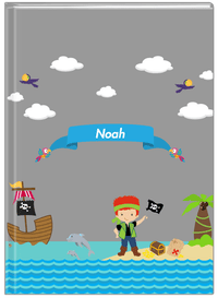 Thumbnail for Personalized Pirate Journal III - Boy Pirate with Flag - Redhead Boy - Front View