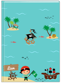 Thumbnail for Personalized Pirate Journal X - Redhead Boy Pirate - Front View
