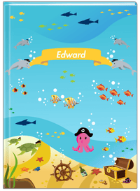 Thumbnail for Personalized Pirate Journal XXV - Pink Octopus - Front View