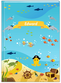 Thumbnail for Personalized Pirate Journal XXV - Yellow Octopus - Front View