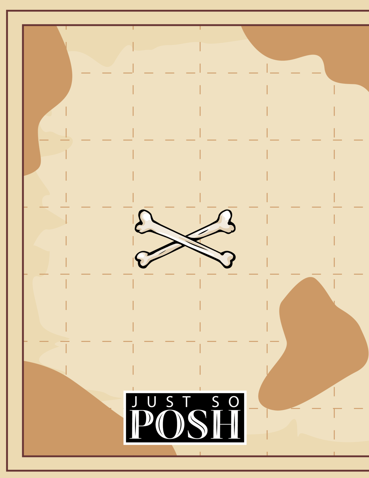 Personalized Pirates Notebook - Crossbones, Bandana, & Eyepatch - Back View
