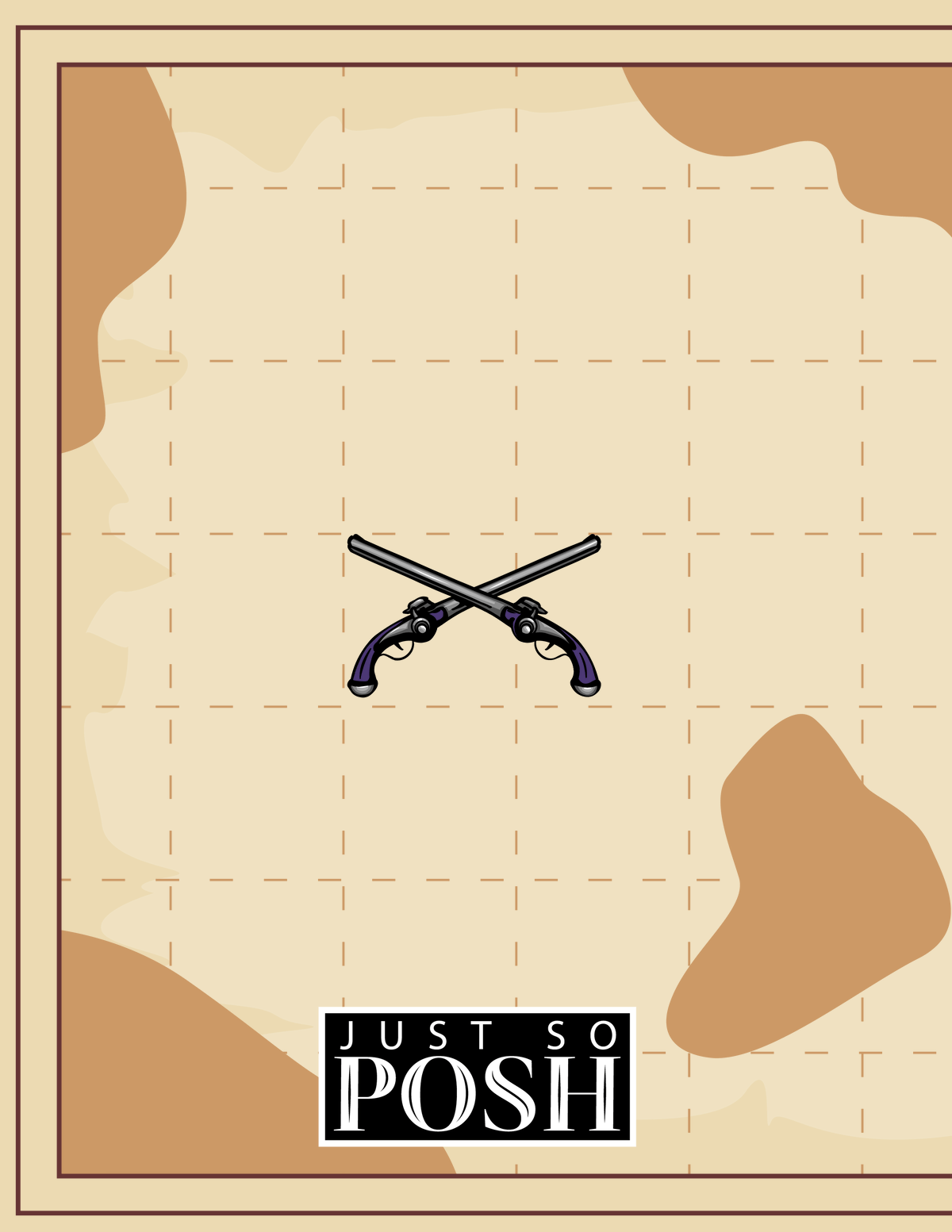 Personalized Pirates Notebook - Arms, Half Bandana, & Eyepatch - Back View