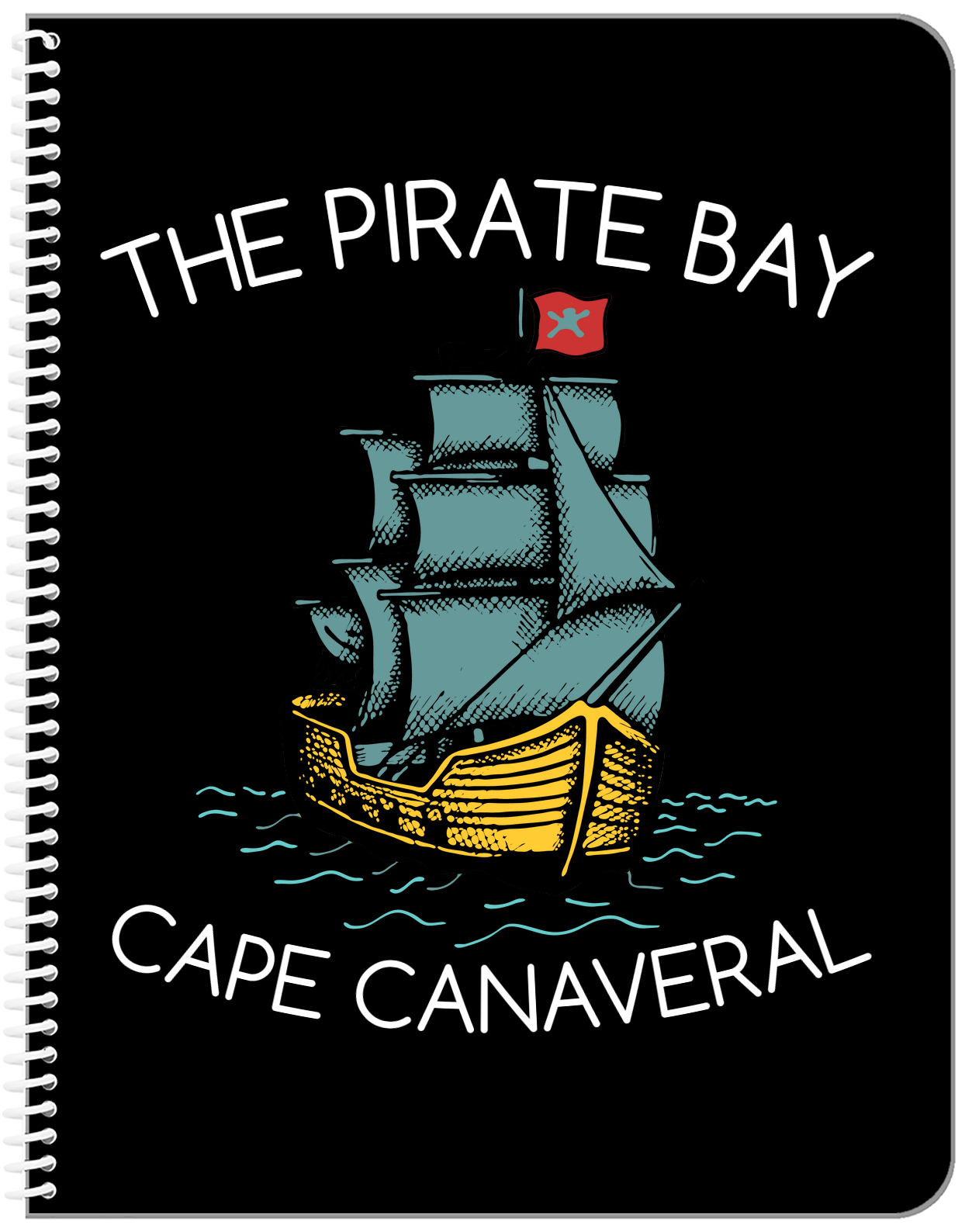 Personalized Pirates Notebook - Pirate Ship - Front View