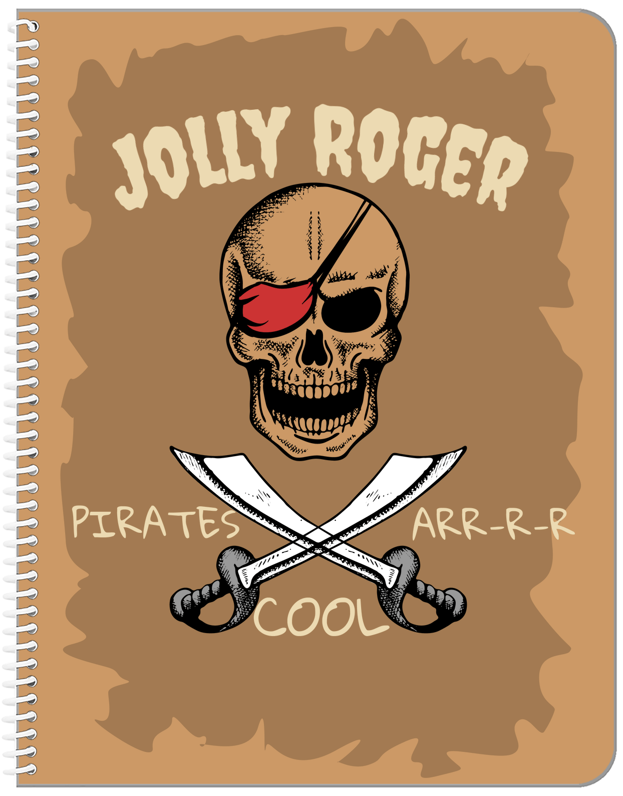 Personalized Pirates Notebook - Pirates Are Cool - Front View
