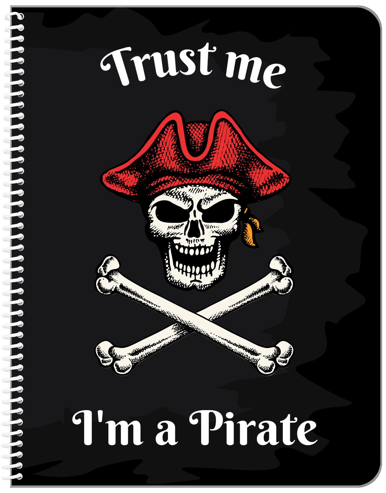 Personalized Pirates Notebook - Trust Me I'm a Pirate - Front View