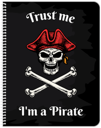 Thumbnail for Personalized Pirates Notebook - Trust Me I'm a Pirate - Front View