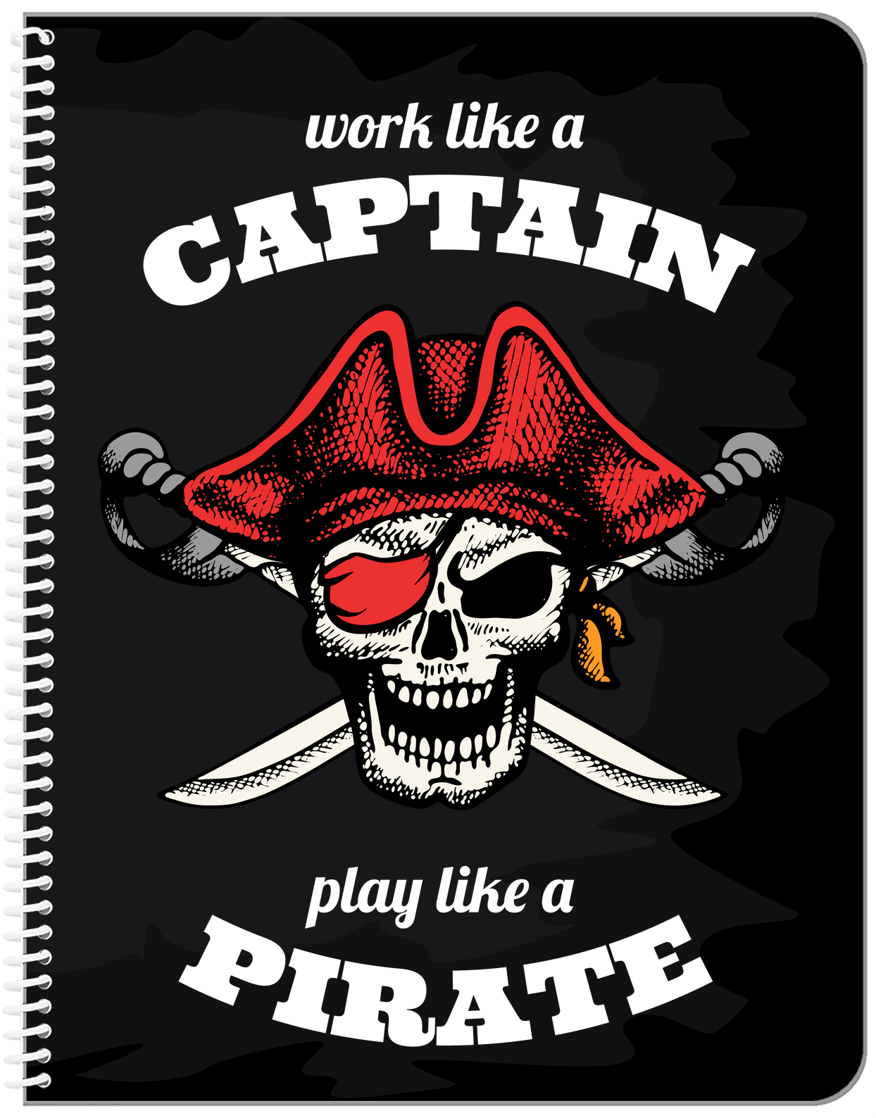 Pirates Notebook - Work Like a Captain - Front View