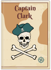 Thumbnail for Personalized Pirates Journal - Crossbones & Hat - Front View