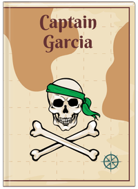 Thumbnail for Personalized Pirates Journal - Crossbones & Half Bandana - Front View