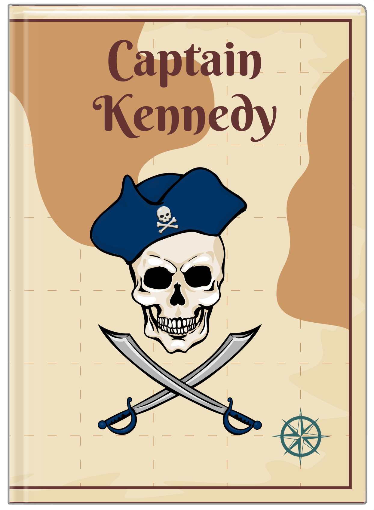 Personalized Pirates Journal - Swords & Hat - Front View