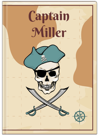 Thumbnail for Personalized Pirates Journal - Swords, Hat, & Eyepatch - Front View