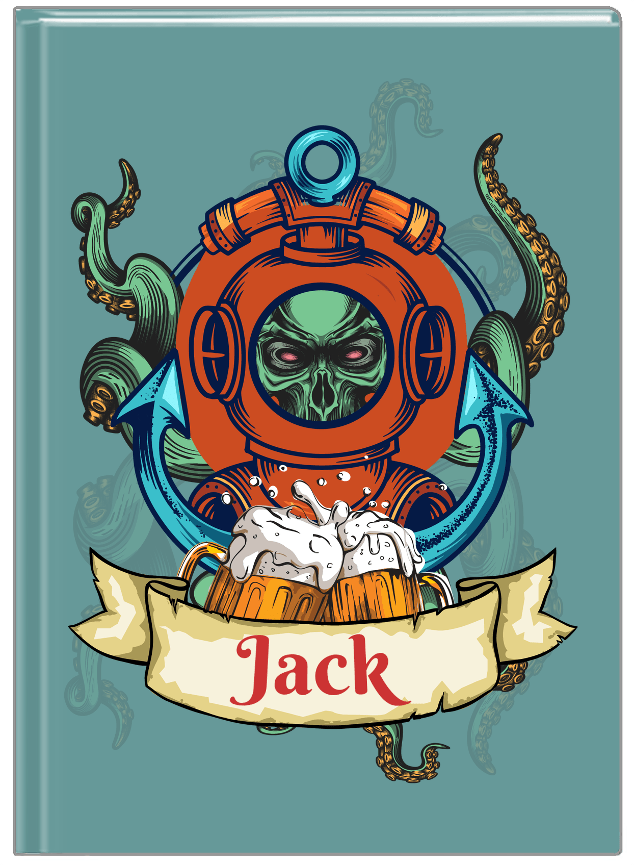 Personalized Pirates Journal - Diver - Front View