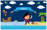 Thumbnail for Personalized Pirate Placemat - Boy Pirate with Sword I - Blond Boy -  View