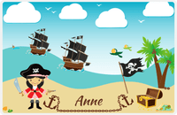 Thumbnail for Personalized Pirate Placemat - Girl Pirate with Sword II - Asian Girl -  View