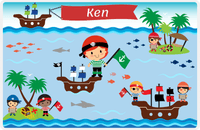 Thumbnail for Personalized Pirate Placemat - Boy Pirate VI - Redhead Boy -  View