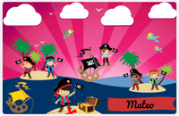 Thumbnail for Personalized Pirate Placemat - Boy Pirate with Flag VII - Asian Boy -  View