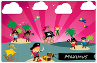 Thumbnail for Personalized Pirate Placemat - Boy Pirate with Sword VII - Blond Boy -  View