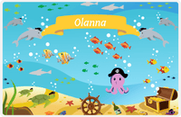 Thumbnail for Personalized Pirate Placemat - Octopus - Purple Octopus -  View