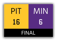 Thumbnail for Pittsburgh vs Minnesota Canvas Wrap & Photo Print - 1974 1975 Football Championship - Front View
