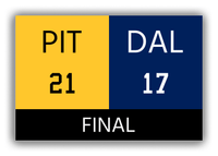 Thumbnail for Pittsburgh vs Dallas Canvas Wrap & Photo Print - 1975 1976 Football Championship - Front View