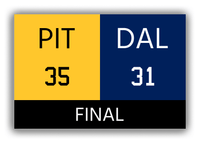 Thumbnail for Pittsburgh vs Dallas Canvas Wrap & Photo Print - 1978 1979 Football Championship - Front View