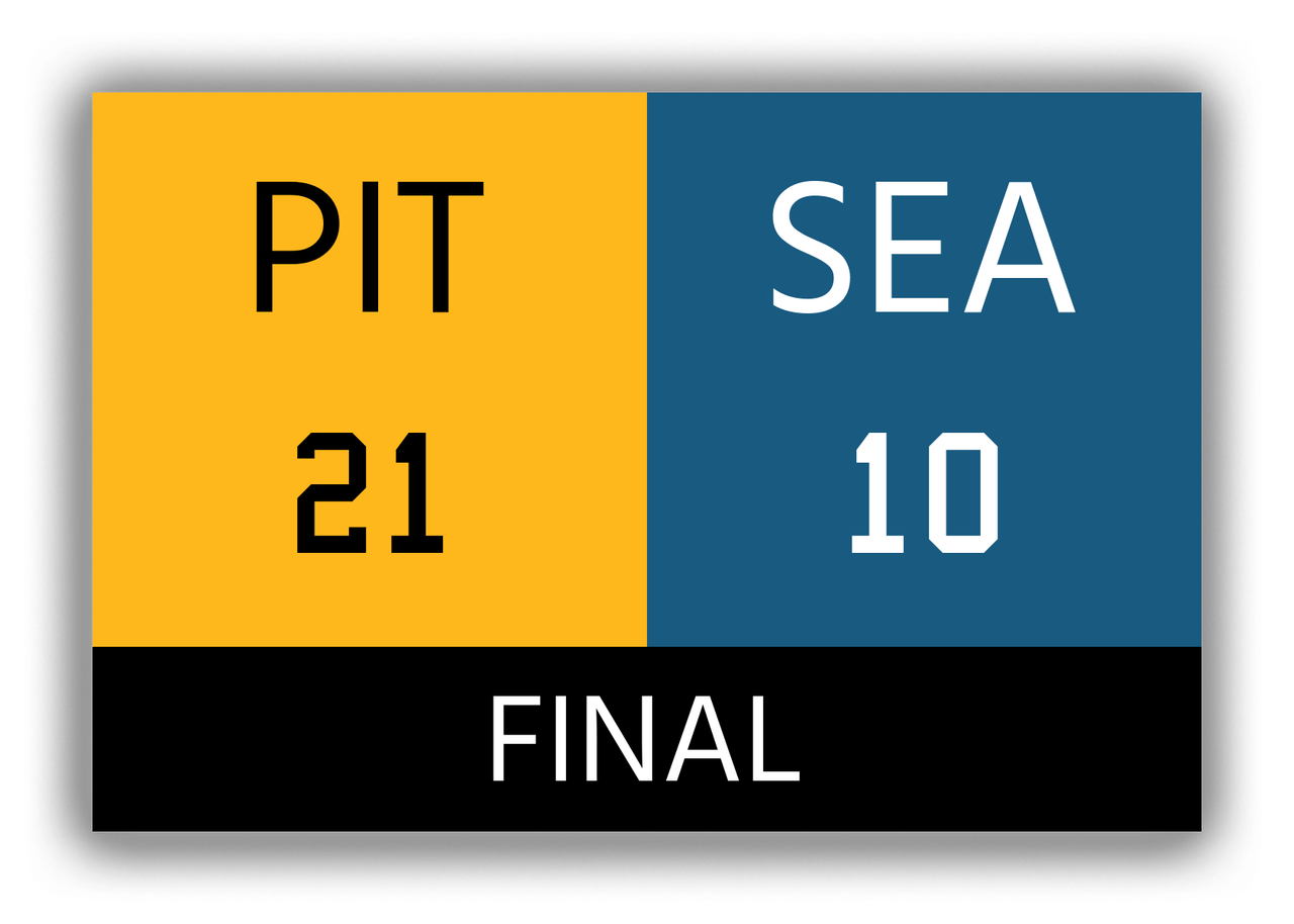 Pittsburgh vs Seattle Canvas Wrap & Photo Print - 2005 2006 Football Championship - Front View