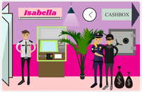 Thumbnail for Personalized Police Placemat VIII - Foiled Heist - Blonde Woman Cop -  View
