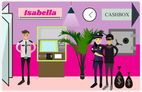Thumbnail for Personalized Police Placemat VIII - Foiled Heist - Asian Woman Cop -  View