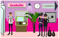 Thumbnail for Personalized Police Placemat VIII - Foiled Heist - Black Woman Cop I -  View