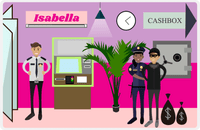 Thumbnail for Personalized Police Placemat VIII - Foiled Heist - Black Woman Cop II -  View
